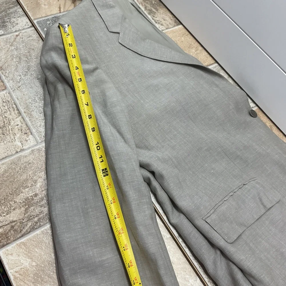 Calvin Klein Collection Grey Wool Linen Blazer Sport Coat Size 54 Regular